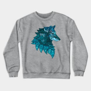 Bohemian Wolf Profile Crewneck Sweatshirt